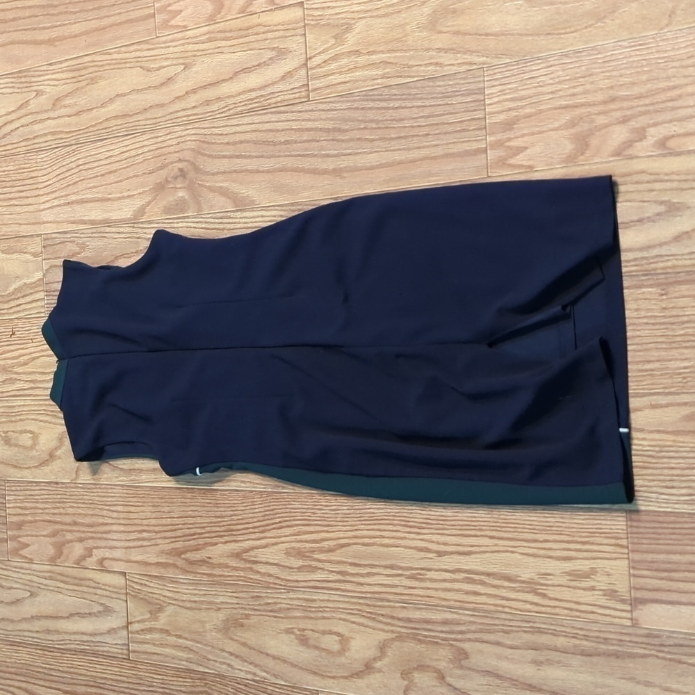 Alexia Admor green and blue colorblock bodycon dress with white stripe, medium - Picture 2 of 3